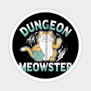 Dungeon Meowster Cat Lover Fantasy Games Zip Magnet